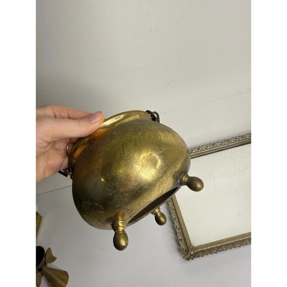 Vintage cauldron in bronze, bronze cauldron, vintage cauldron, Witches cauldron, - Picture 7 of 10